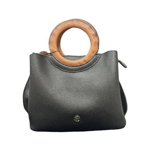 La Diva M16931 STL Handbag (Black/Tan) - Women's