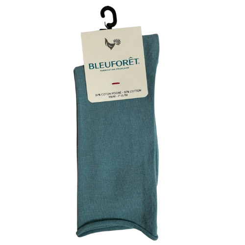Bleuforet Velvet Cotton Socks (Blue) - Women's