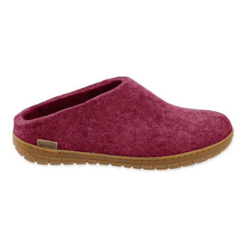 Glerups Rubber Sole Slip-On (Cranberry) - Unisex