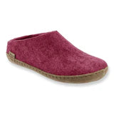 Glerups Leather Sole Slip-On (Cranberry) - Unisex