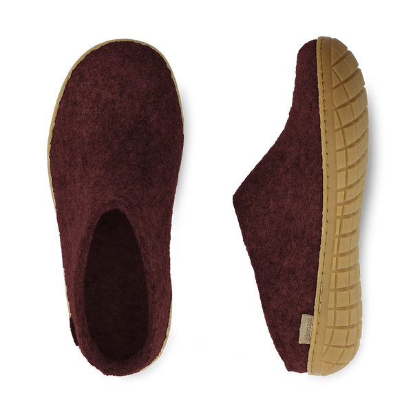 Glerups Rubber Sole Slip-On (Beet) - Women's