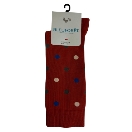 Bleuforet Multicolored Dots Socks (Henna/Grey) - Men's