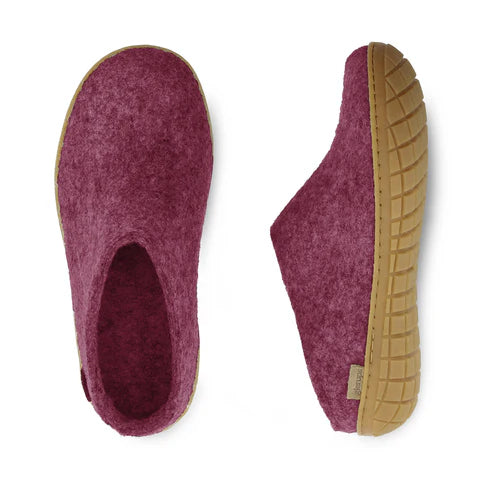 Glerups Rubber Sole Slip-On (Cranberry) - Unisex
