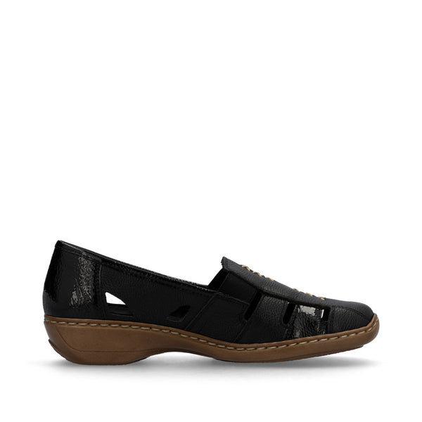 Rieker 41385-02 (Black) - Women's