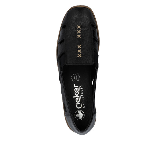 Rieker 41385-02 (Black) - Women's