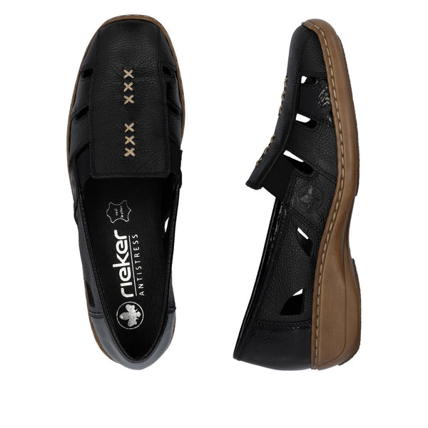 Rieker 41385-02 (Black) - Women's