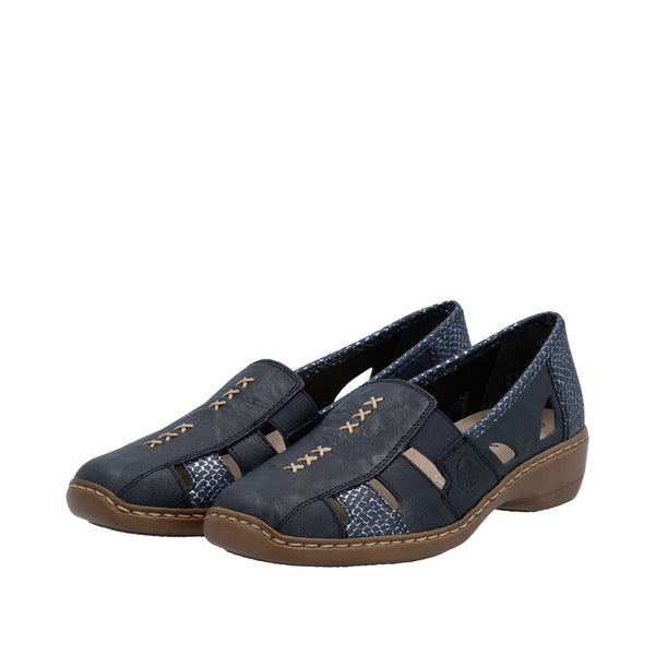 Rieker 41385-15 (Blue) - Women's