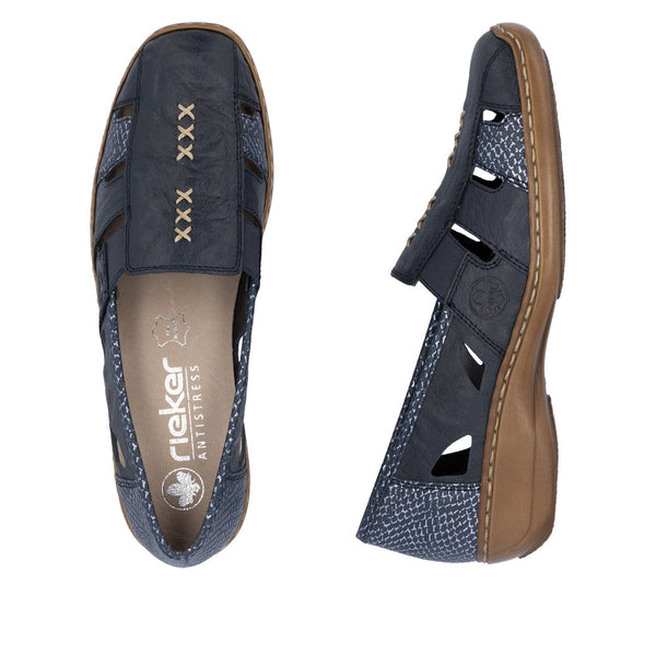 Rieker 41385-15 (Blue) - Women's