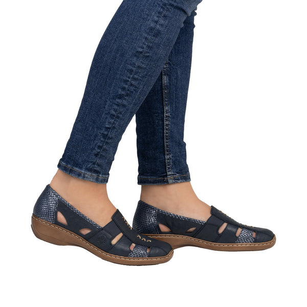 Rieker 41385-15 (Blue) - Women's