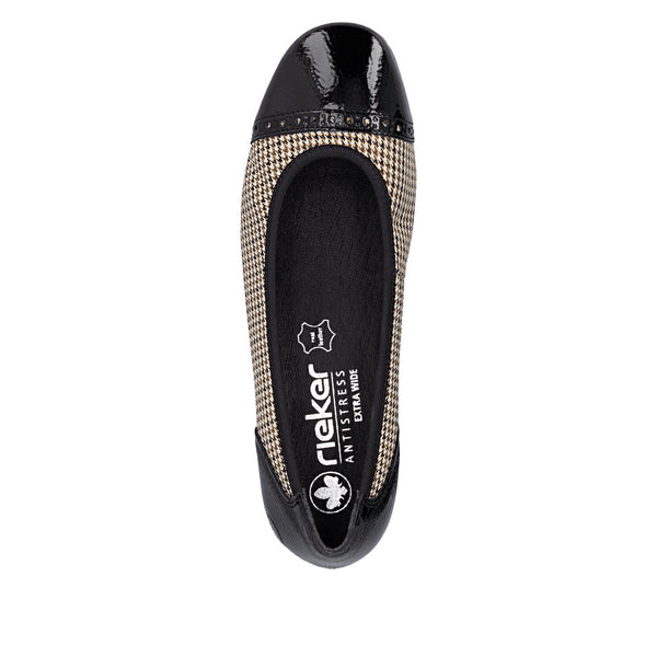 Rieker 43450-60 (Black/Beige) - Women's