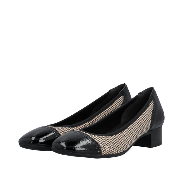 Rieker 43450-60 (Black/Beige) - Women's