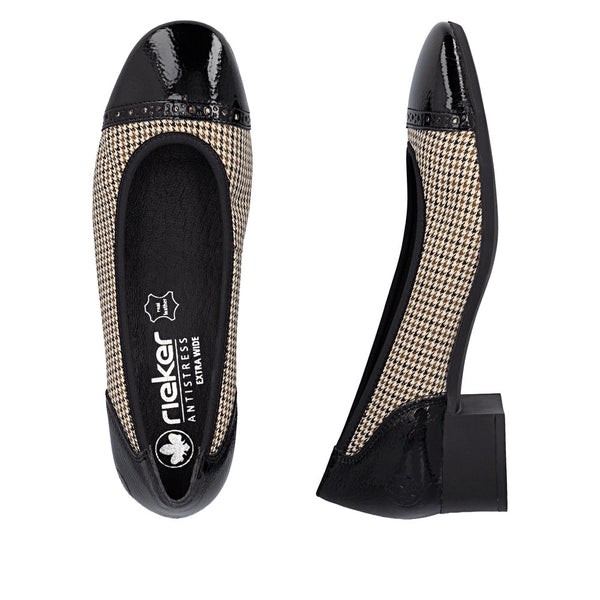 Rieker 43450-60 (Black/Beige) - Women's