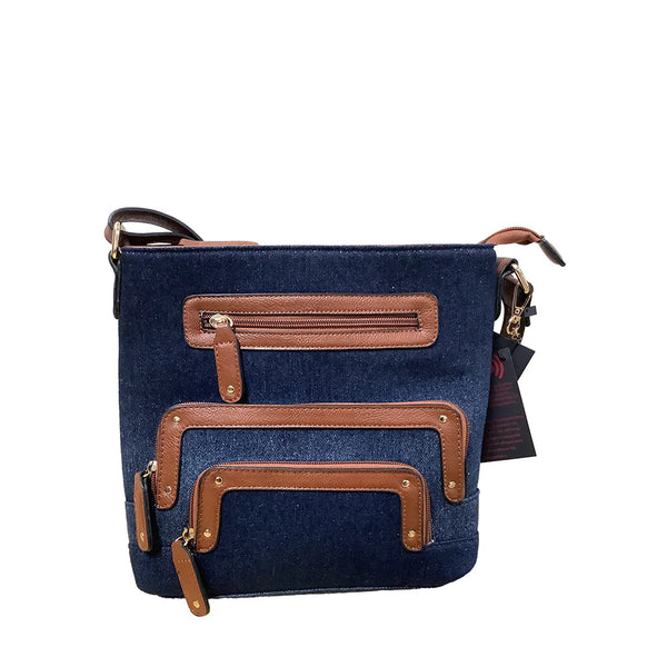 La Diva 43916 STL Handbag (Denim Blue) - Women's