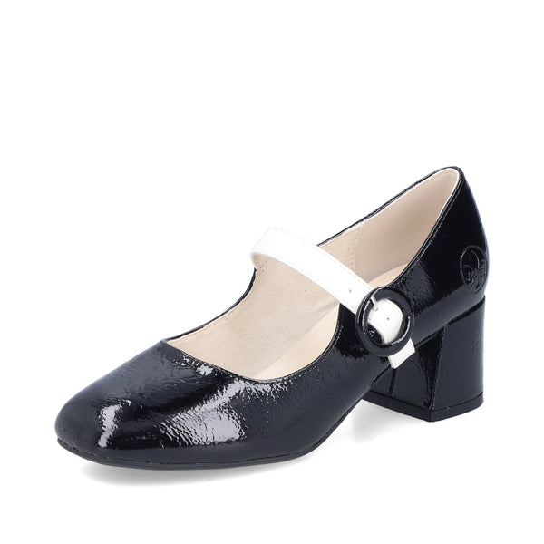 Rieker 44752-00 (Black/White) - Women's