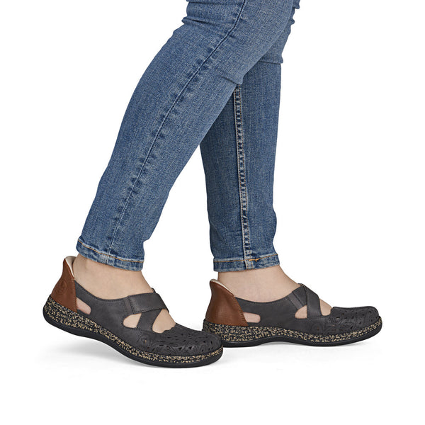 Rieker 46352-45 (Grey) - Women's