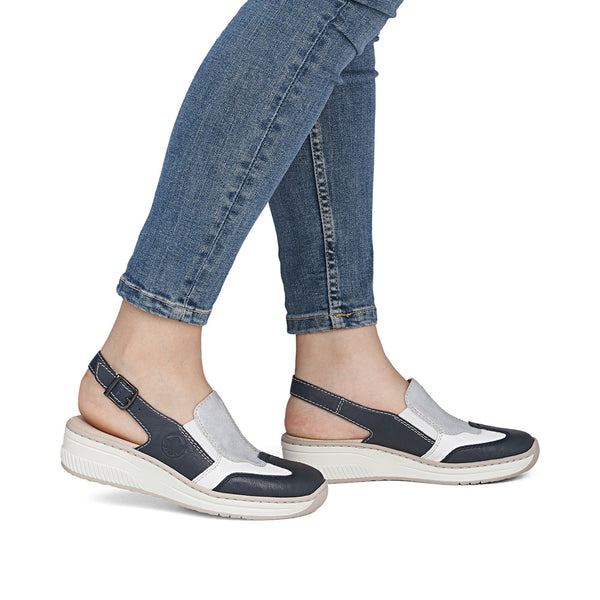 Rieker 48757-90 (Blue/White) - Women's