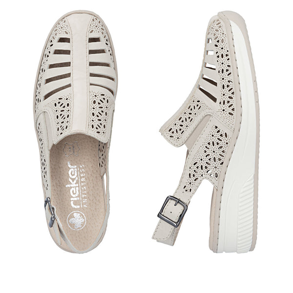 Rieker 48763-60 (Cream) - Women's