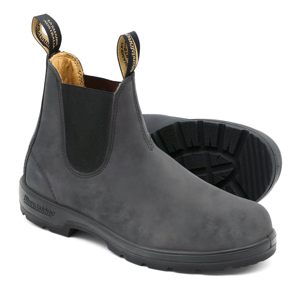 Blundstone 587 Round Toe Boot (Rustic Black)