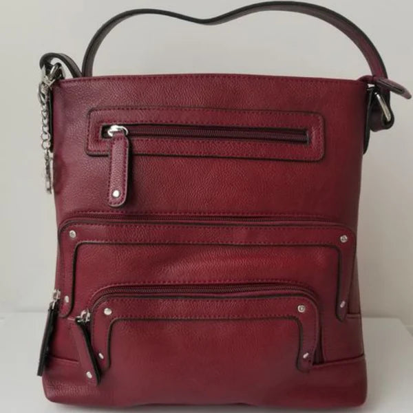 La Diva R9184 STL Handbag (Med-Red) - Women's