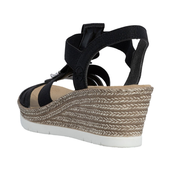 Rieker 619B2-00 (Black) - Women's