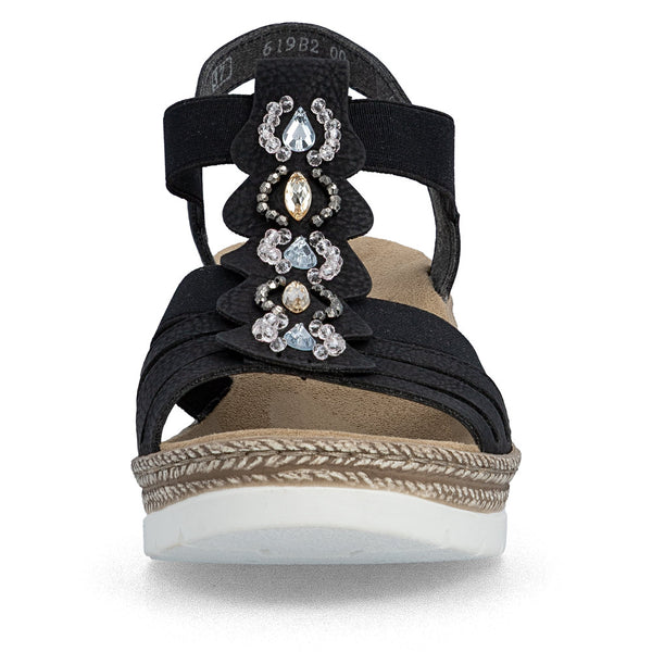 Rieker 619B2-00 (Black) - Women's
