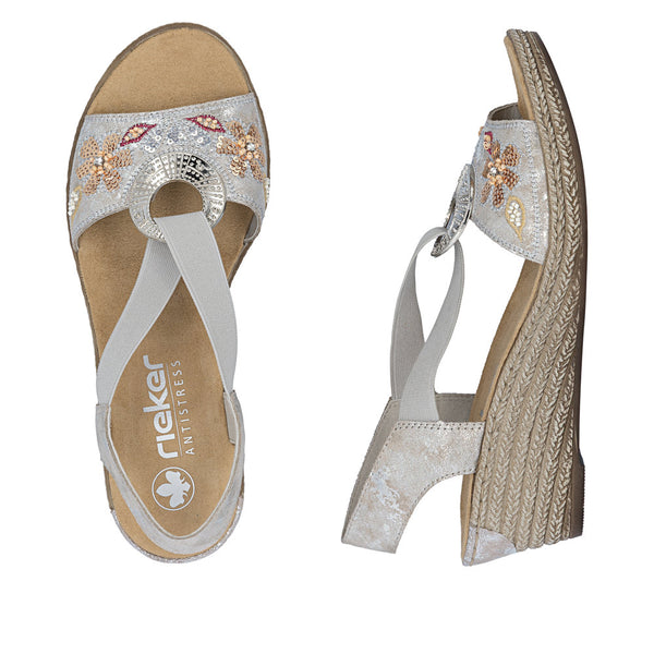 Rieker 62466-90 (Rose Metallic) - Women's