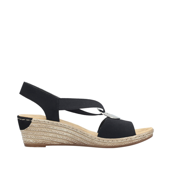 Rieker 624H6-00 (Black) - Women's