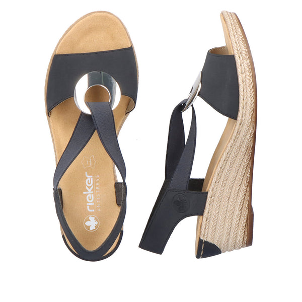 Rieker 624H6-14 (Navy) - Women's