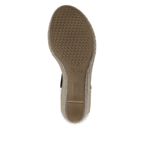 Rieker 624H6-24 (Brown/White/Black) - Women's