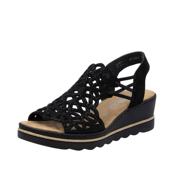 Rieker 67465-00 (Black) - Women's