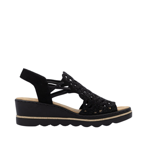 Rieker 67465-00 (Black) - Women's