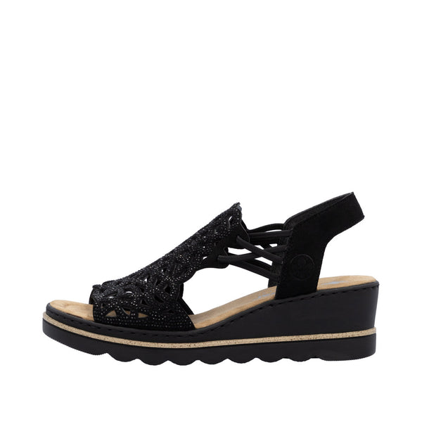 Rieker 67465-00 (Black) - Women's