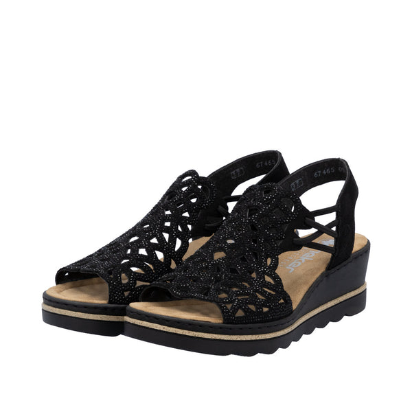 Rieker 67465-00 (Black) - Women's