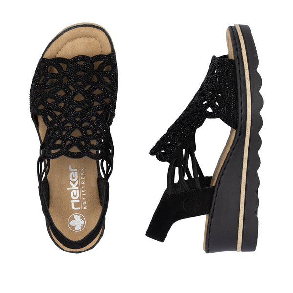 Rieker 67465-00 (Black) - Women's