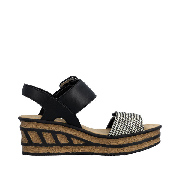 Rieker 68172-00 (Black Multi) - Women's
