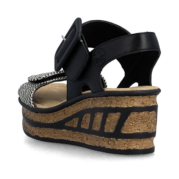 Rieker 68172-00 (Black Multi) - Women's