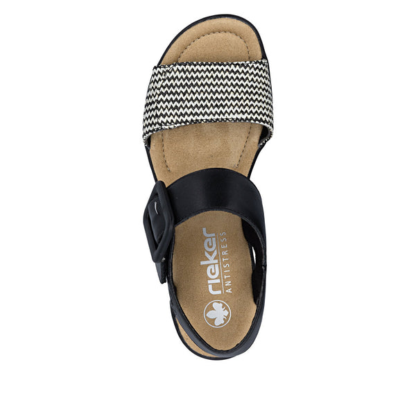 Rieker 68172-00 (Black Multi) - Women's