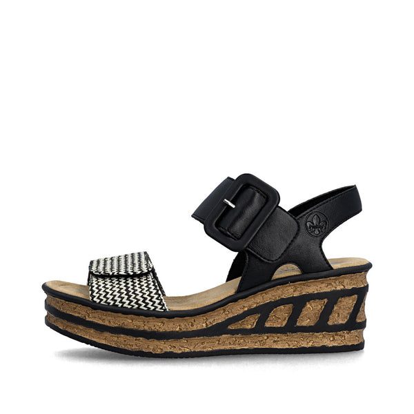 Rieker 68172-00 (Black Multi) - Women's