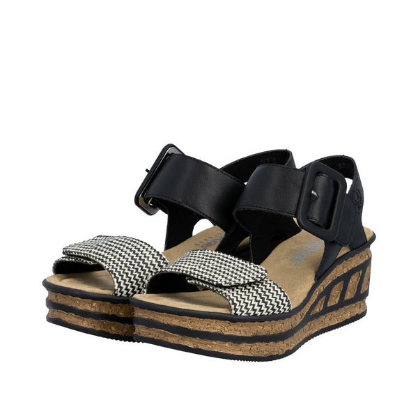 Rieker 68172-00 (Black Multi) - Women's