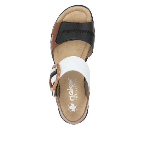 Rieker 68176-24 (Black/Brown/White) - Women's