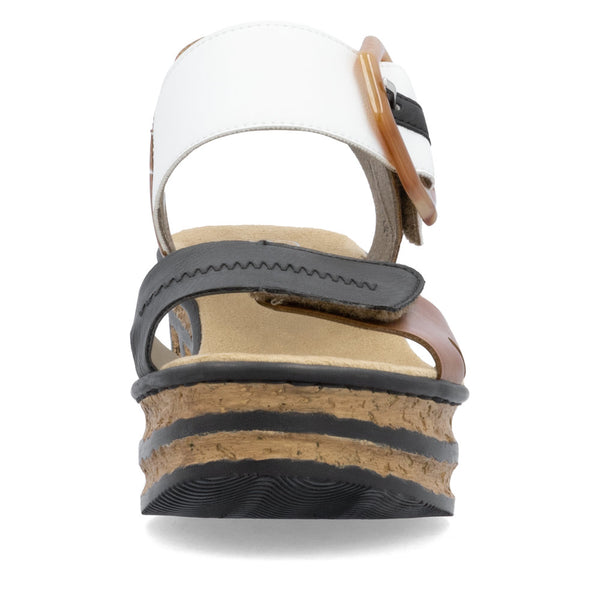 Rieker 68176-24 (Black/Brown/White) - Women's