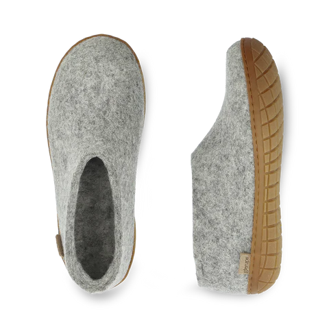 Glerups Rubber Sole Shoe (Grey) - Unisex