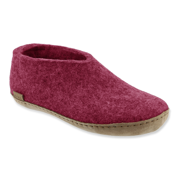 Glerups Leather Sole Shoe (Cranberry) - Unisex