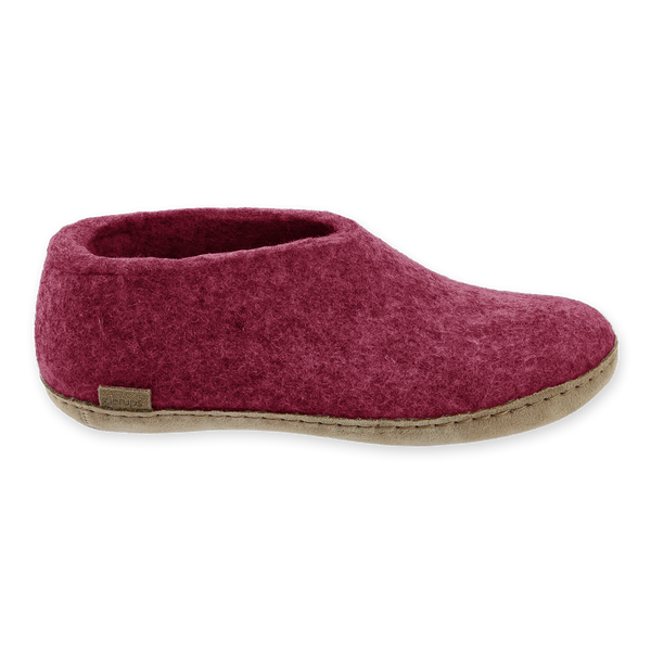 Glerups Leather Sole Shoe (Cranberry) - Unisex