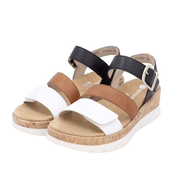 Remonte D2P50-03 (White/Brown/Black) - Women's