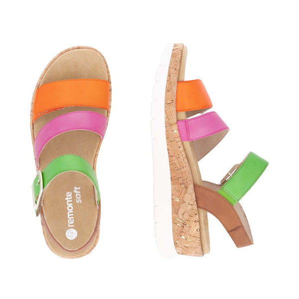 Remonte D2P50-90 (Orange/Pink/Green) - Women's