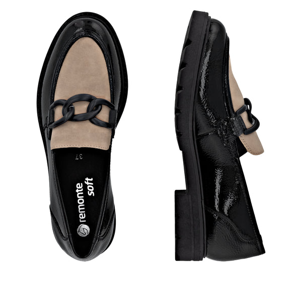 Remonte D2Q01-03 (Black/Camel) - Women's