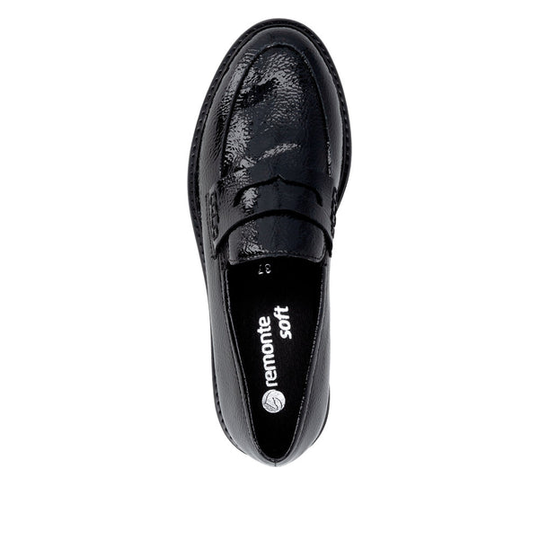 Remonte D2Q05-02 (Black Patent) - Women's