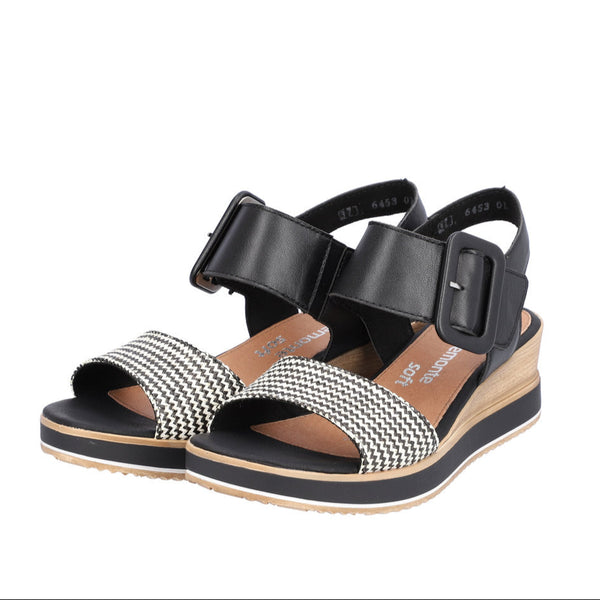 Remonte D6453-01 (Black Multi) - Women's