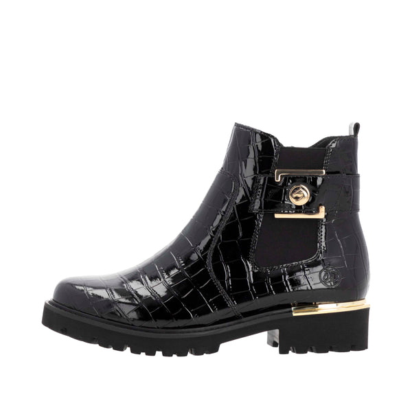 Remonte D8684-03 (Black Patent) - Women's